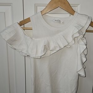 A.L.C. Palmer One-Shoulder Ruffle Knit Camisole